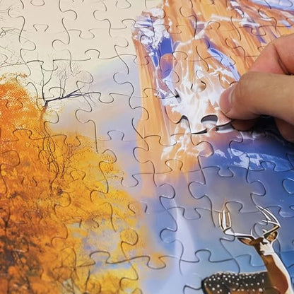 Cabin by the Falls 500 Pieces Large Format Jigsaw Puzzle