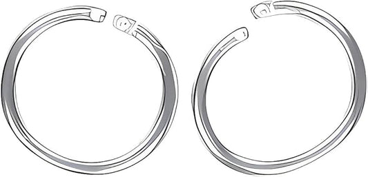 uGems 2 Sterling Silver Locking Round Jump Rings ID:6.5mm OD:10mm #ss246-10mm