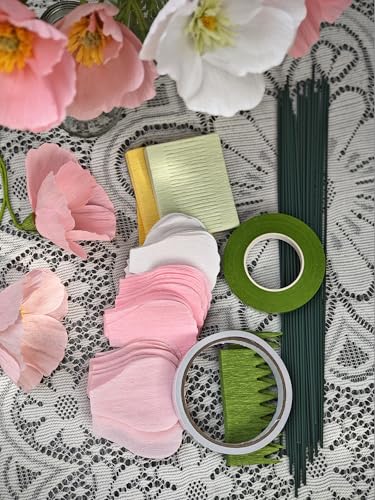 Crepe Paper Flower DIY Making Kit (24 Count)