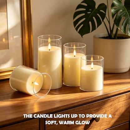 Flickering Flameless Candles Battery Operated with Remote and 2 (9 Count)