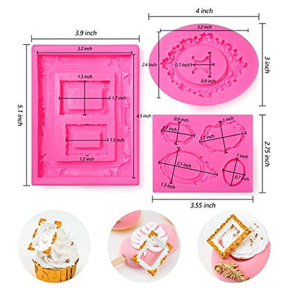 Photo Frame Silicone Mold (3 Count)