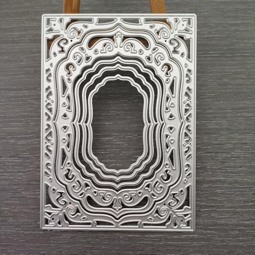 Lace Rectangle Frame Metal Die Cuts