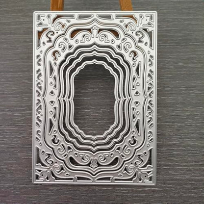 Lace Rectangle Frame Metal Die Cuts