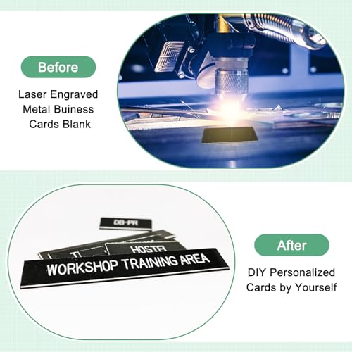 20 Pack Anodized Aluminium Laser Engraved Mount Metal Plate 2x1x0.03 Inch Engraver Blank Anodized Aluminum Sheets for DIY Laser Printing (20 Count)