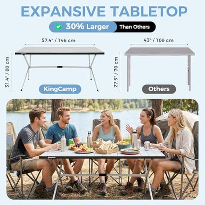 57.4" Oversized Folding Camping Table