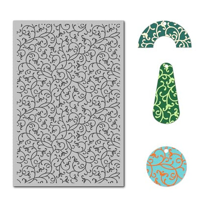 Swirls Polymer Clay Texture Mat for Earrings Jewelry Making