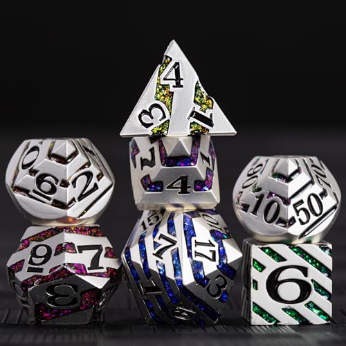 Luxury Inlay Metal Dice Set