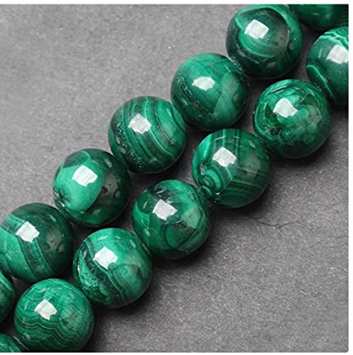 90pcs Adabele Natural Green Malachite Gemstone 8mm Round Beads (94 Count)