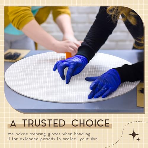 4 Set 24" X 24" Mosaic Mesh Non Sticky for Back Mounted Tile Fiberglass Mosaic Mesh Backing Boast for Tile Installation Supplies Tools (4 Count)