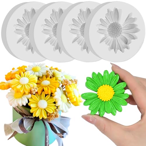 Daisy Candle Molds (4 Count)