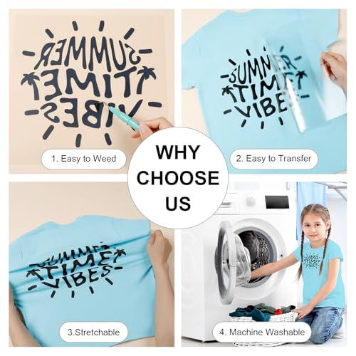Black HTV Heat Transfer Vinyl Bundle (10 Count)