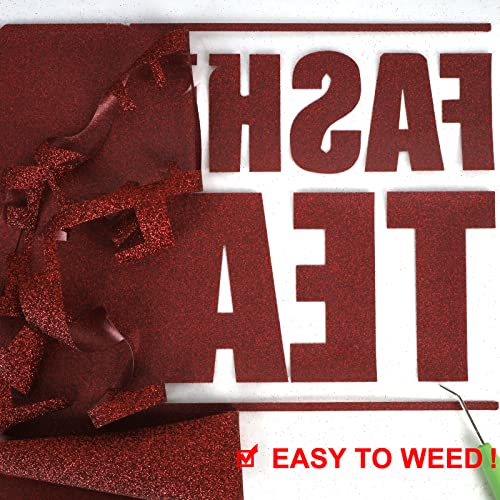 Glitter Heat Transfer HTV Vinyl Bundle (12 Count)
