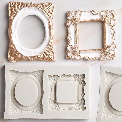 Vintage Frame Fondant Silicone Molds