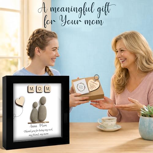 Personalized Mom Pebble Art Frame