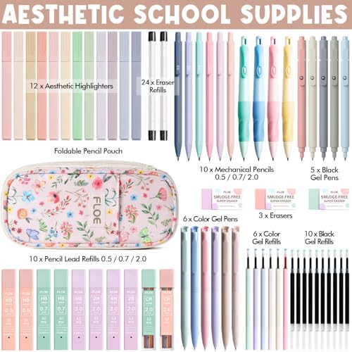 65PCS Aesthetic School Supplies Back to School Supplies Cute Stationary Set (65 Count)