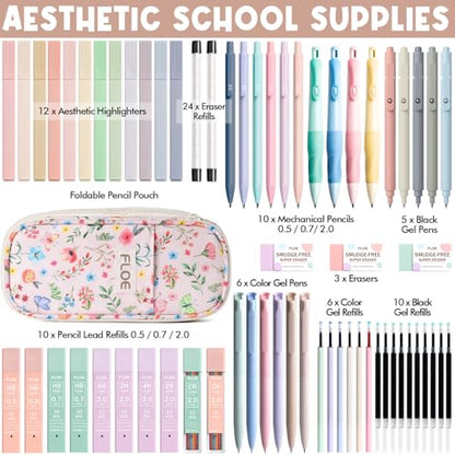 65PCS Aesthetic School Supplies Back to School Supplies Cute Stationary Set (65 Count)