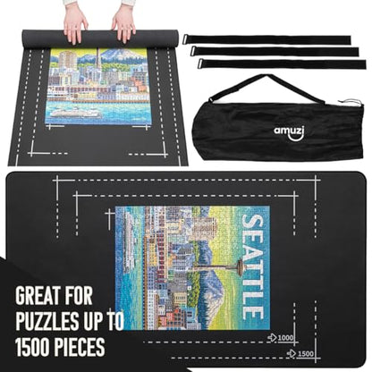 Puzzle Mat for Jigsaw Puzzle Fits 1500 1000 500 Piece Puzzles Roll (1500 Count)