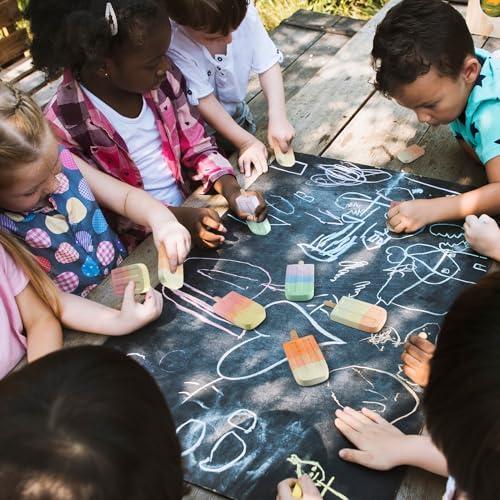 48 Pcs Ice Cream Sidewalk Chalk Set Multicolor Party Favors Bulk Washable Safe Outdoor Chalk for Kids Adults Fun Summer Playground Outdoor Activities Painting on Chalkboard Blackboard (48 Count)