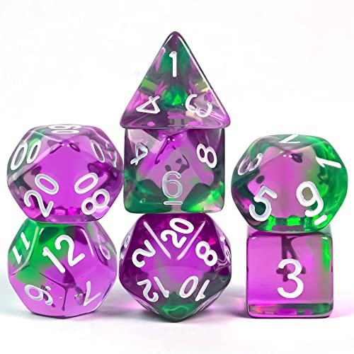 DND Dice Set D&D Polyhedral Dice with Dice Bag (7 Count)