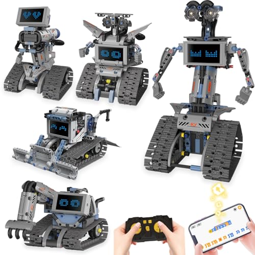 Robot Building Kit with Remote Control STEM Gift for Boys Age 6