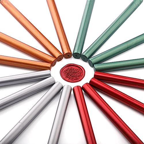 16Pcs Christmas Sealing Wax Sticks for Wax Seal Stamp (16 Count)
