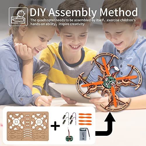 Diy Mini Wooden Drone RC Quadcopter Building Kits for Kids or Beginner