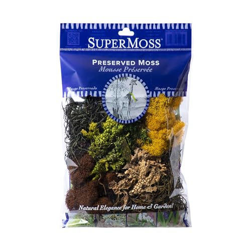 23302) Moss Mix – Premium Decorative Moss for Crafts, Terrariums, Wedding & Table Décor, 80.75 cu in, Vermont