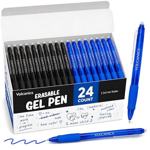 24 Pack Retractable Erasable Gel Pens (24 Count)