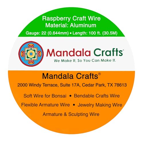 22 Gauge Raspberry Anodized Aluminum Craft Wire