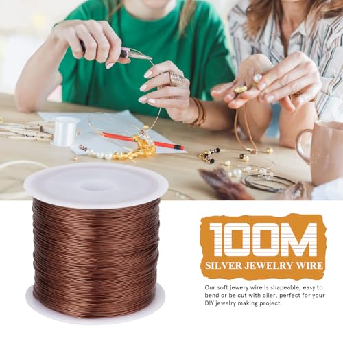 328FT 26 Gauge Jewelry Wire for Jewelry Making Copper Metal Wire for Crafts (328 Foot)