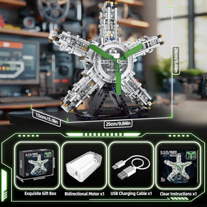 5 Cylinder Radial Engine Building Set
