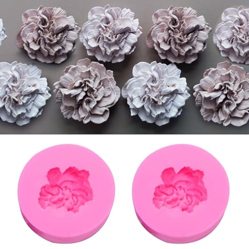 2PCS Carnation Flower Candle Molds (2 Count)