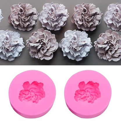 2PCS Carnation Flower Candle Molds (2 Count)