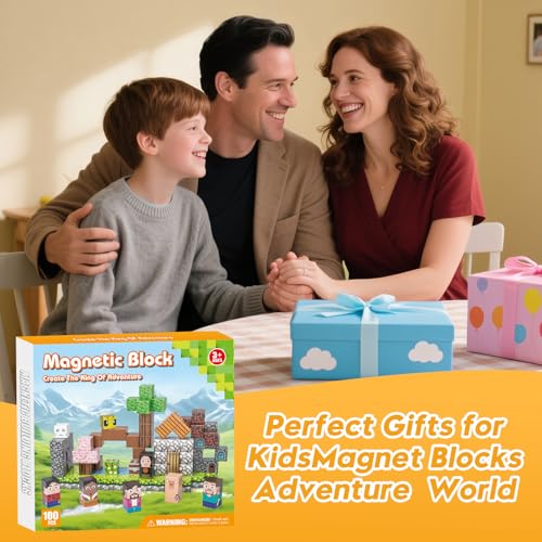 100pcs Magnetic Building Blocks (100 Count)