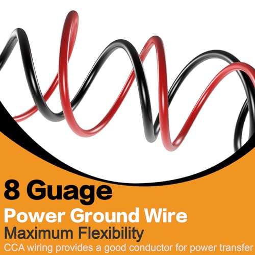100FT 8 Gauge Wire Copper Clad Aluminum CCA Black (100 Foot)