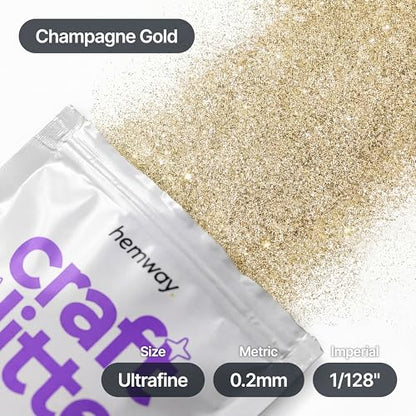 Craft Glitter Champagne Gold 100g Ultrafine Glitter (3.5 Ounce)