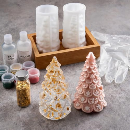 2 PCS 3D Christmas Tree Silicone Molds (2 Count)