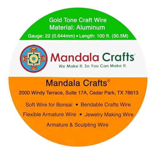 22 Gauge Gold Tone Anodized Aluminum Craft Wire