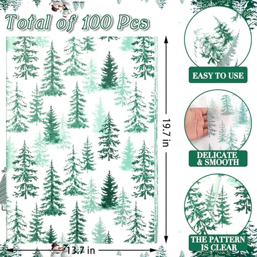 100 Sheets Christmas Tree Tissue Paper
