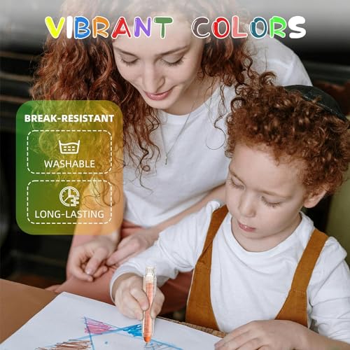 12 Pcs Dustless Chalk Colored twistable Chalk (12 Count)