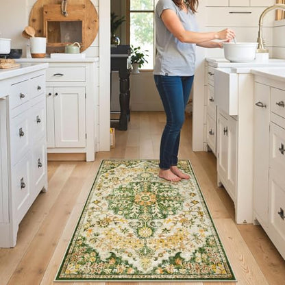 Reine Bohemian Floral Medallion Area Rug