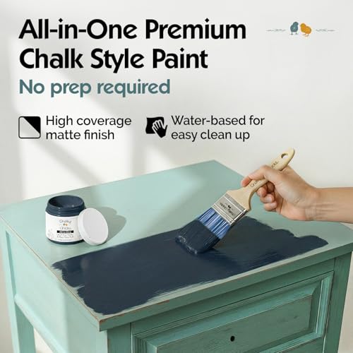 Deep Blue 4 Fl Oz Chalk Paint for Furniture All in One