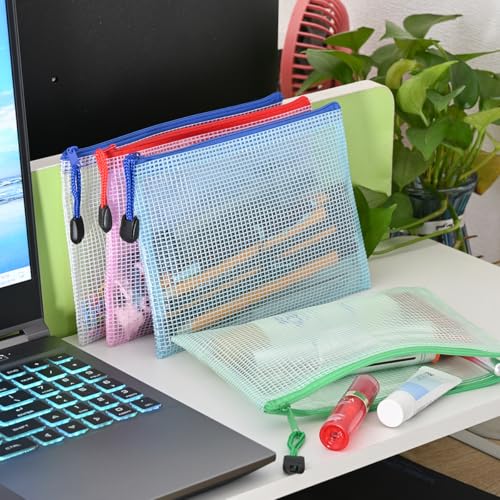 10 Pcs Zipper File Bags (10 Count)