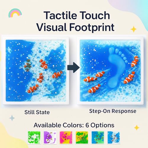 Liquid Sensory Floor Tiles for Toddlers 3+ (6 Count)