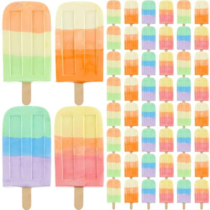 48 Pcs Ice Cream Sidewalk Chalk Set Multicolor Party Favors Bulk Washable Safe Outdoor Chalk for Kids Adults Fun Summer Playground Outdoor Activities Painting on Chalkboard Blackboard (48 Count)