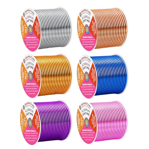 12 GA Gold Blue Purple Assorted Anodized Aluminum Craft Wire (276 Foot)