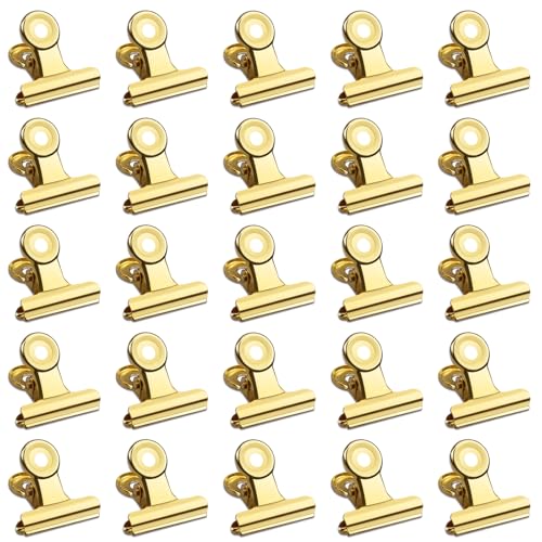 30 Pack Bulldog Clips 0.87 Inch Small Hinge Paper Clips (30 Count)