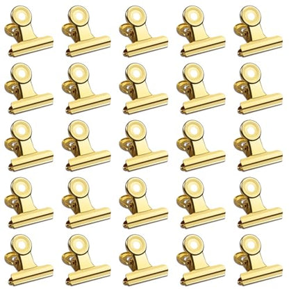 30 Pack Bulldog Clips 0.87 Inch Small Hinge Paper Clips (30 Count)