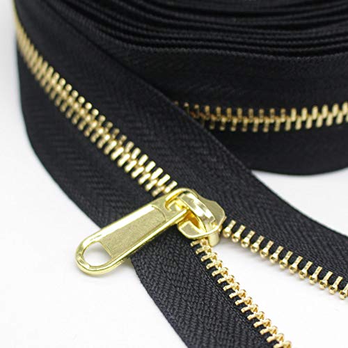 5 Metal Zippers by The Yard Bulk 4 Yards