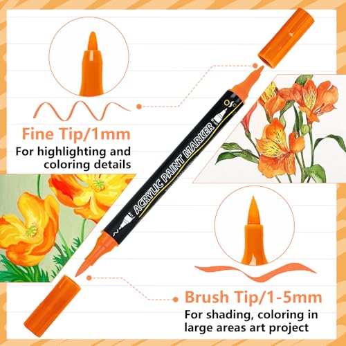 100 Pack Acrylic Paint Pens (100 Count)